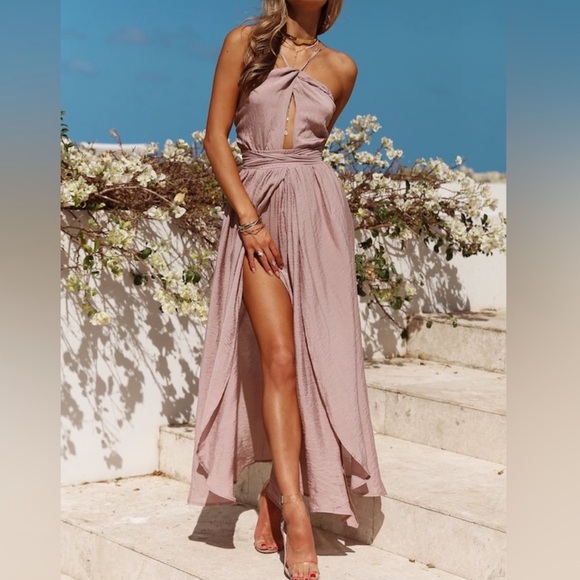 Dresses & Skirts - Elegant Pink High-Low Dress